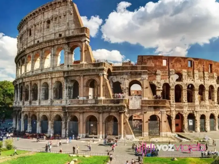 Front view of the Colosseum in Rome