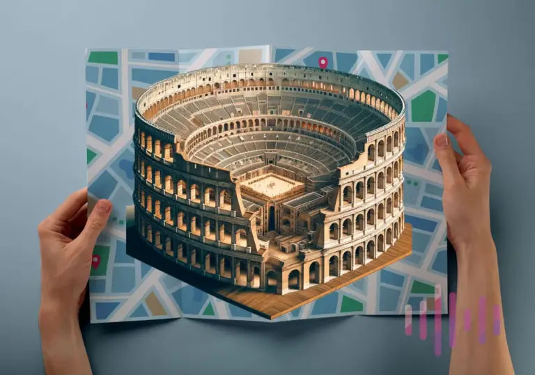 Map or Plan of the Colosseum in Rome